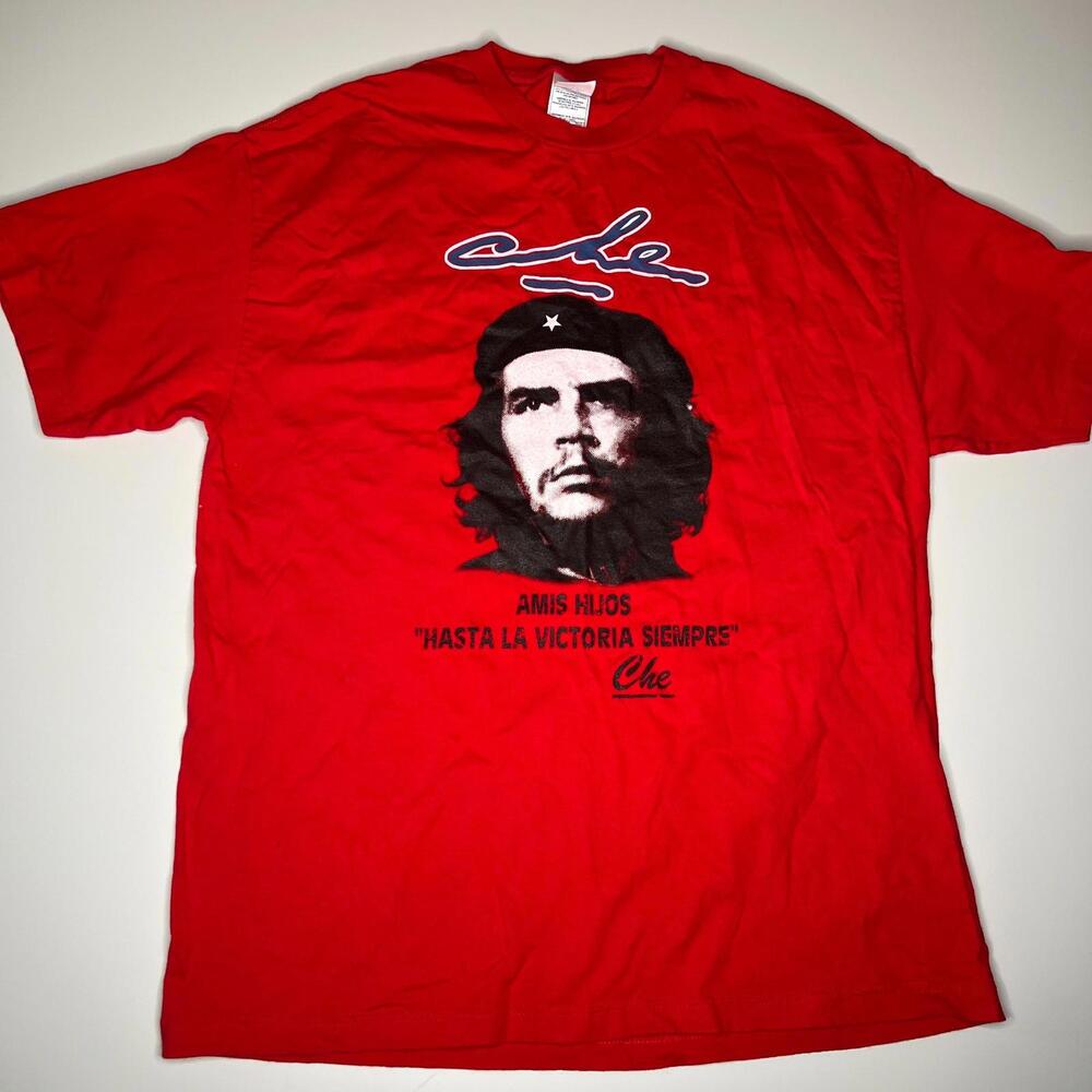 Vintage Che Guevara T-Shirt XL‎ Red Alstyle Hasta La Victoria Siempre Cuba Revol